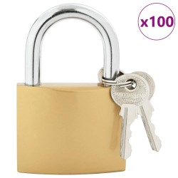 U Lock avec Clés 100 pcs Laiton Fer 