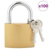 U Lock avec Clés 100 pcs Laiton Fer 