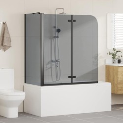 Enceinte de Douche Noir 130 x 138 cm Verre ESG et aluminium 