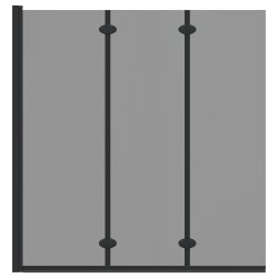 Enceinte de Douche Noir 130 x 138 cm Verre ESG et aluminium 