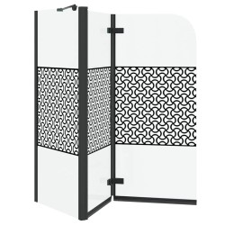 Enceinte de Douche Doré 120 x 140 cm Verre ESG et aluminium 