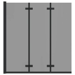 Enceinte de Douche Noir 95 x 140 cm Verre ESG et aluminium 