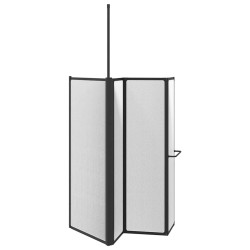 Paroi de douche Blanc 120 x 70 x 137 cm Aluminium 