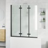 Enceinte de Douche Noir 130 x 138 cm Verre ESG et aluminium 
