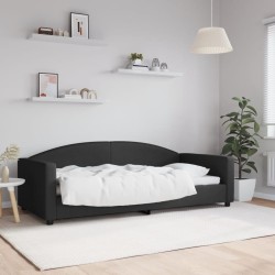  Lit de repos sans matelas noir 90x200 cm tissu 