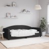  Lit de repos sans matelas noir 90x200 cm tissu 