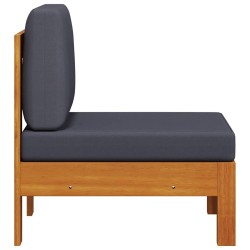 Ensemble de Canapés avec coussin 4 pcs Naturel et Noir 473647473647