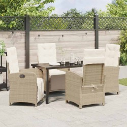 Salon de jardin 6 pcs avec coussins gris résine tressée 473740473740