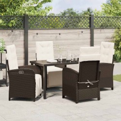 Salon de jardin 6 pcs avec coussins gris résine tressée 473751473751