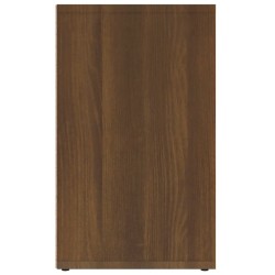 Armoire murale de salle de bain BODO blanc et marron 44x30x60cm 473847473847