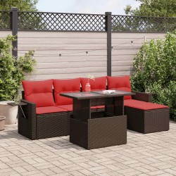 Salon de jardin 8 pcs avec coussins gris résine tressée 473893473893