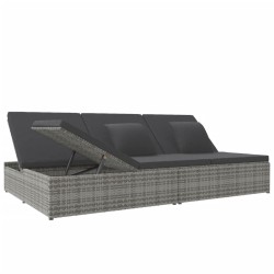 Salon de jardin 8 pcs avec coussins gris résine tressée 473905473905