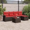Salon de jardin 8 pcs avec coussins gris résine tressée 473909473909
