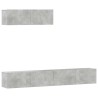 Ensemble de canapé de jardin avec coussin 6 pcs Gris Poly rotin 474202474202