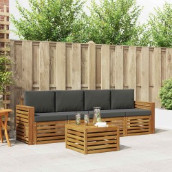 Ensemble à manger de jardin avec coussins 7 pcs Noir 474447474447