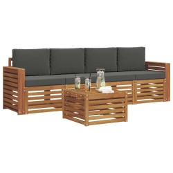 Ensemble à manger de jardin avec coussins 7 pcs Noir 474447474447