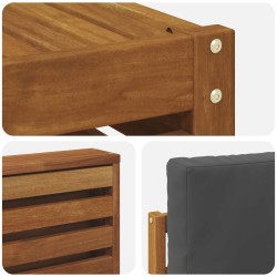 Ensemble à manger de jardin avec coussins 7 pcs Noir 474447474447