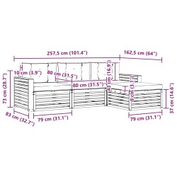 Ensemble à manger de jardin 4 pcs avec coussins noir 474529474529