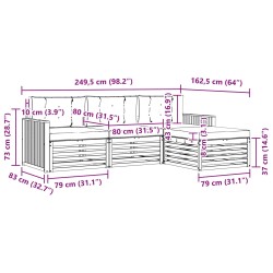 Salon de jardin avec coussins 9 pcs beige résine tressée 474531474531