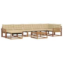 Salon de jardin 7 pcs avec coussins noir résine tressée 474634474634