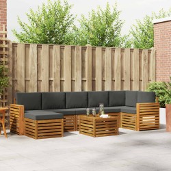 Ensemble à manger de jardin 7 pcs Noir 474682474682