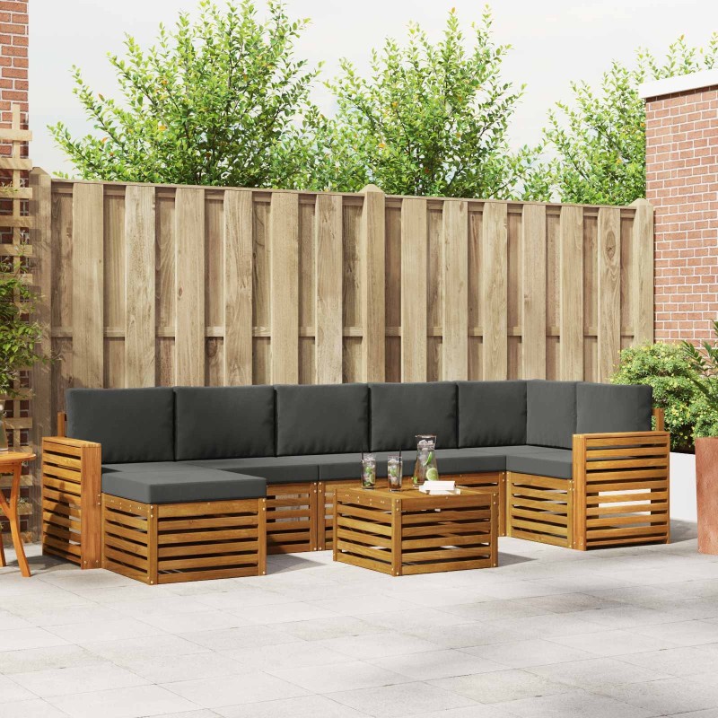 Ensemble à manger de jardin 7 pcs Noir 474682474682