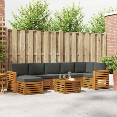 Ensemble à manger de jardin 7 pcs Noir 474682474682