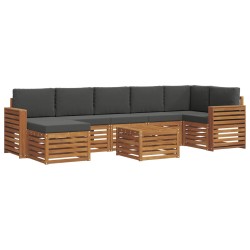 Ensemble à manger de jardin 7 pcs Noir 474682474682