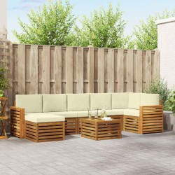 Ensemble à manger de jardin avec coussins 13 pcs marron rotin 474696474696