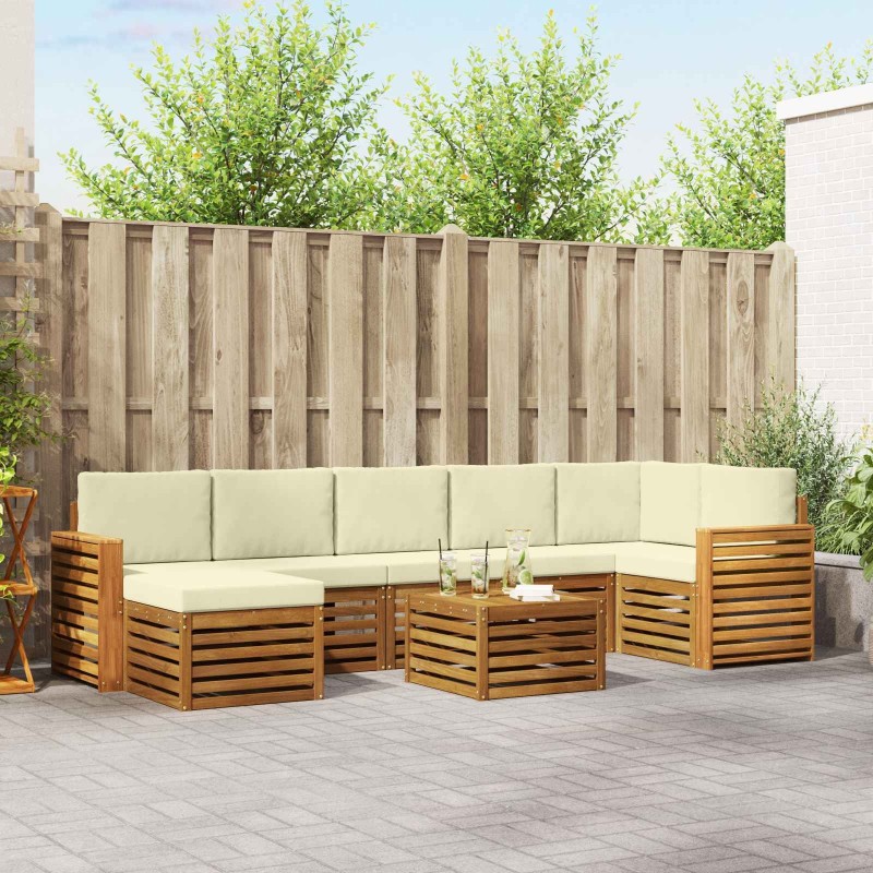 Ensemble à manger de jardin avec coussins 13 pcs marron rotin 474696474696