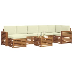 Ensemble à manger de jardin avec coussins 13 pcs marron rotin 474696474696