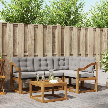 Ensemble à manger de jardin avec coussins 7 pcs Gris 474744474744