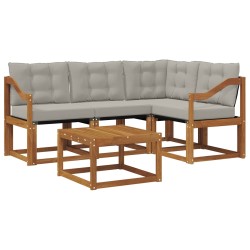 Ensemble à manger de jardin avec coussins 7 pcs Gris 474744474744