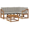 Ensemble à manger de jardin avec coussins 7 pcs Gris 474744474744