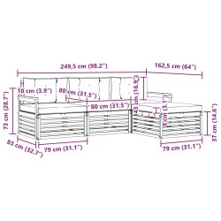 Salon de jardin avec coussins 9 pcs beige résine tressée 474755474755