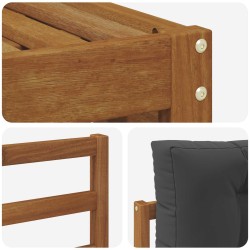 Salon de jardin 10 pcs avec coussins noir résine tressée 474762474762