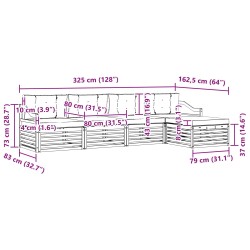 Salon de jardin 11 pcs avec coussins noir résine tressée 474764474764