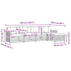 Salon de jardin 10 pcs avec coussins noir résine tressée 474765474765