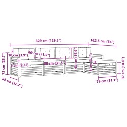 Salon de jardin 11 pcs avec coussins beige résine tressée 474768474768