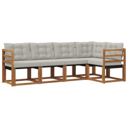 Ensemble à manger de jardin avec coussins 7 pcs Gris 474771474771