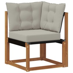 Ensemble à manger de jardin avec coussins 7 pcs Gris 474771474771