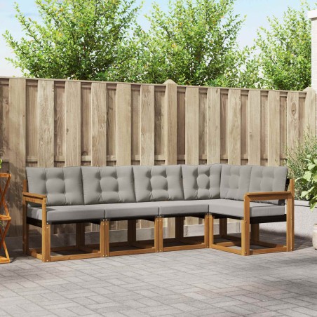 Ensemble à manger de jardin coussins 13 pcs gris résine tressée 474801474801