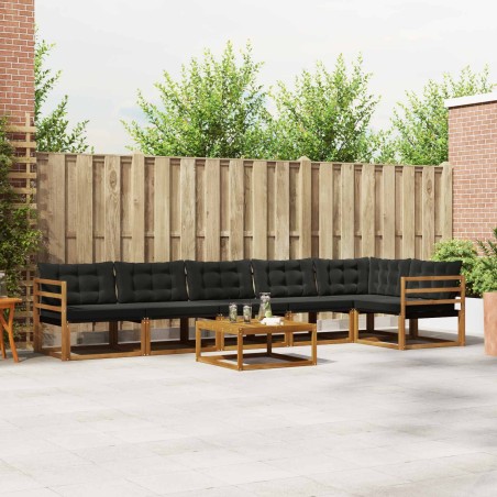 Ensemble de clôture WPC 10 Carré + 1 Incliné 1830x186 cm Gris 474811474811