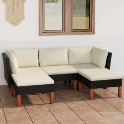Salon de jardin 8 pcs avec coussins gris résine tressée 474845474845