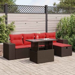 Salon de jardin 8 pcs avec coussins gris résine tressée 474848474848