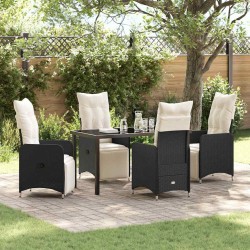 Salon de jardin 8 pcs avec coussins gris résine tressée 474917474917