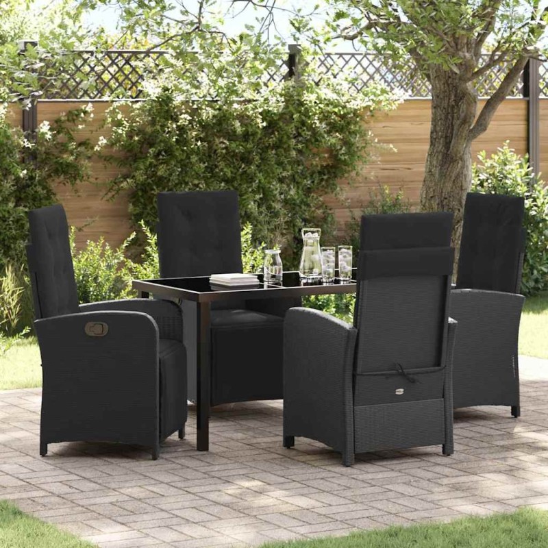 Salon de jardin 8 pcs avec coussins gris résine tressée 474923474923