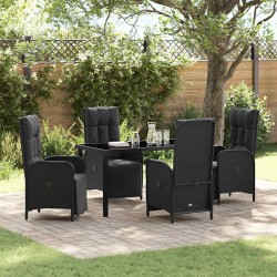 Salon de jardin 8 pcs avec coussins gris résine tressée 474952474952