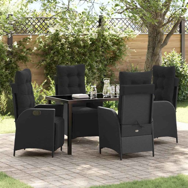 Salon de jardin 8 pcs avec coussins gris résine tressée 474975474975