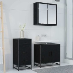 Salon de jardin 11 pcs avec coussins noir résine tressée 475186475186